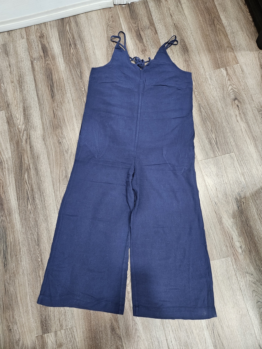 Gianni Bini Navy Blue Sleeveless Wide-Leg Jumpsuit